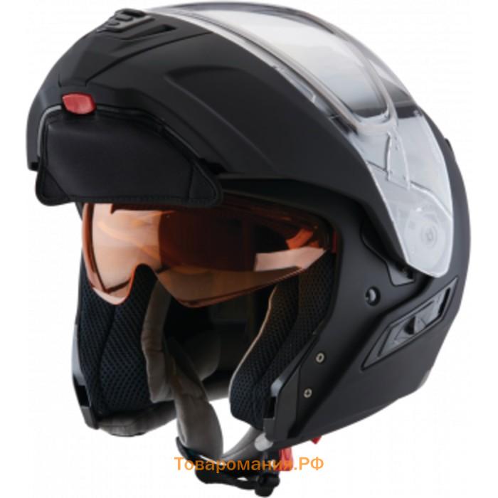 Шлем снегоходный ZOX Condor, стекло с электроподогревом, матовый, размер M, чёрный