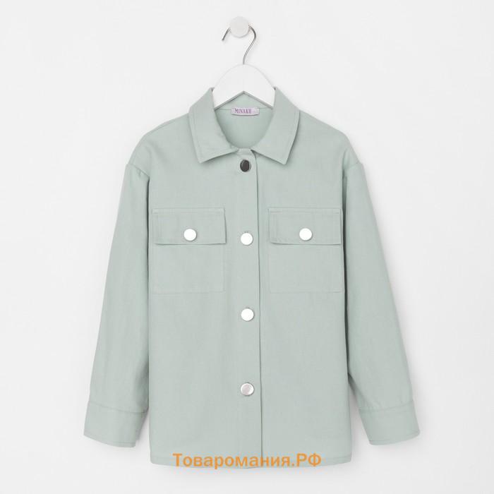Рубашка для девочки MINAKU: Casual collection KIDS цвет мятный, рост 158
