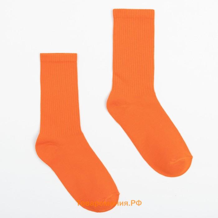 Носки неон, цвет оранжевый, размер 23-25