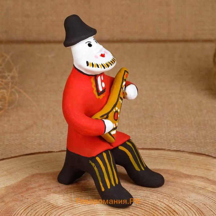 Сувенир «Мужик с балалайкой », 6×7×12 см, каргопольская игрушка