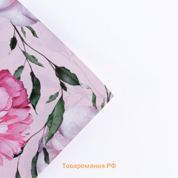 Бумага упаковочная глянцевая двухсторонняя «Цветы», 50 х 70 см