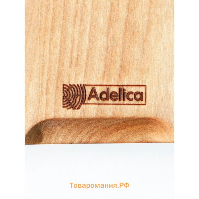 Доска разделочная Adelica «Полянка», 18,5×13×1,8 см, пропитано минеральным маслом, берёза