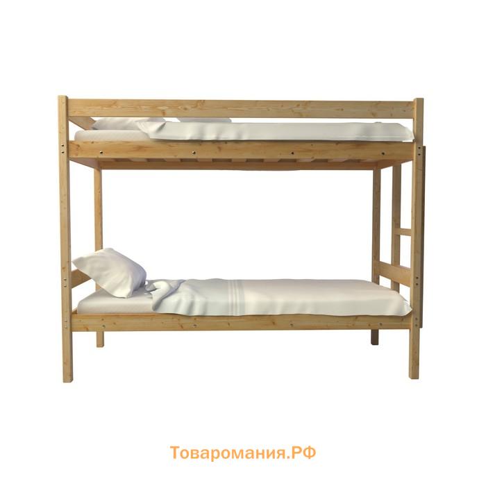 Двухъярусная кровать «Дюна», 80 × 190 см, массив сосны