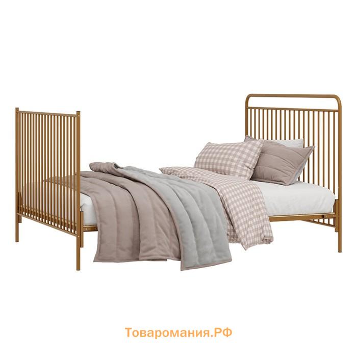 Кроватка-трансформер Polini kids Vintage 400, детская, металлическая, цвет золотистый