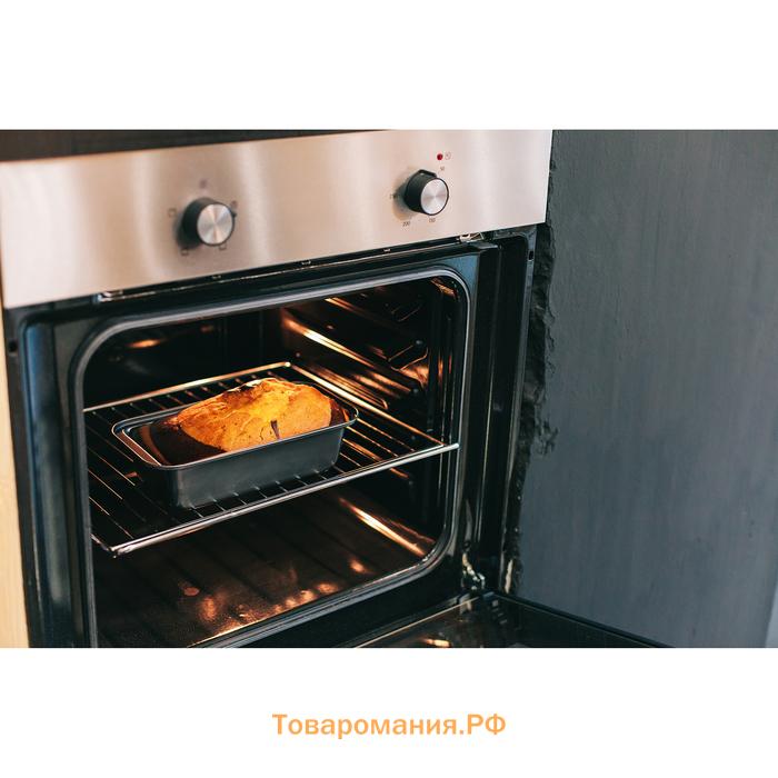 Форма для выпечки  «Жаклин. Хлеб», 27.5×15×7 см, антипригарное покрытие, углеродистая сталь, чёрная