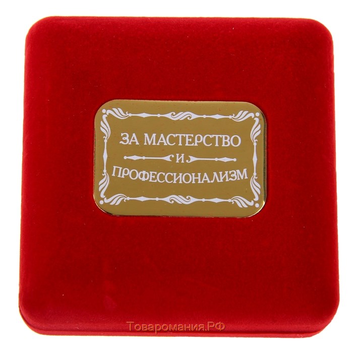 Медаль в бархатной коробке «За мастерство и профессионализм», d= 6,5 см.