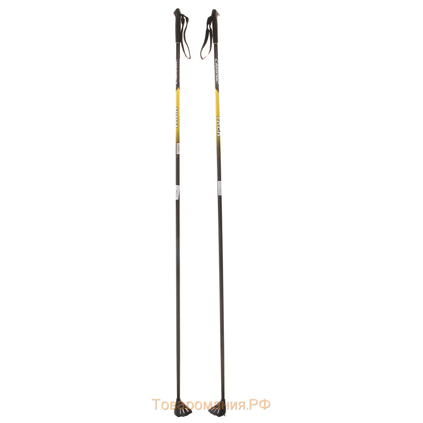 Палки лыжные стеклопластиковые, длина 155 см, цвета МИКС