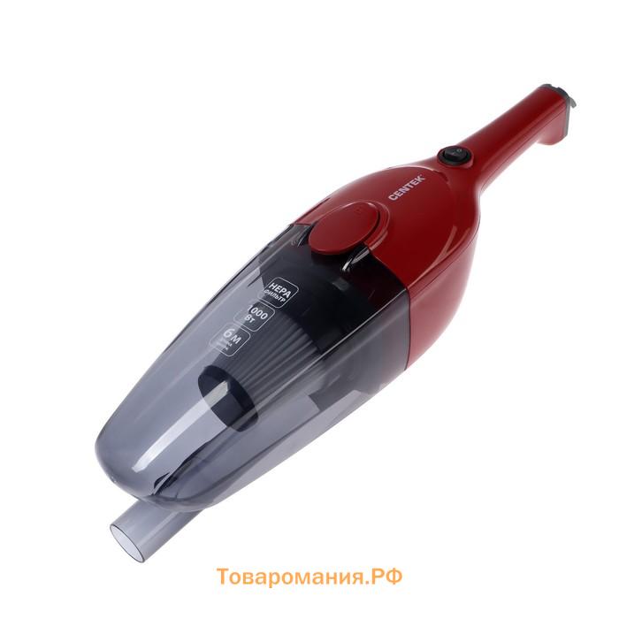 Пылесос Centek CT-2565, вертикальный, 1000/200 Вт, 1.2 л, красный