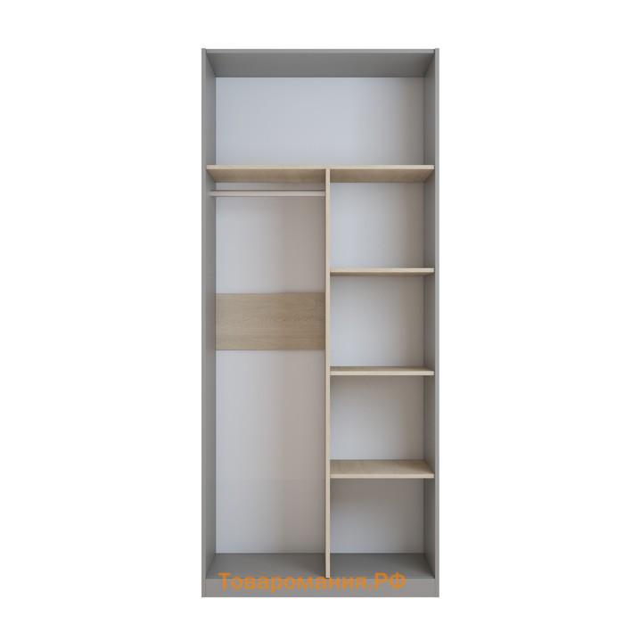 Шкаф для одежды «Тиволи», 2-х дверный, 932 × 592 × 2153 мм, дуб сонома / глиняный серый