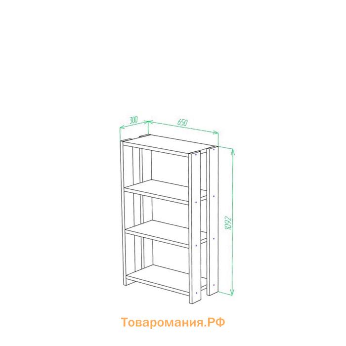 Стеллаж, 650 × 300 × 1100 мм, цвет белый / нельсон