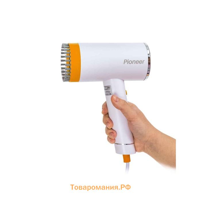 Отпариватель Pioneer SH109, ручной, 1000Вт, 100 мл, 20 г/мин, цвет серебристо-оранжевый
