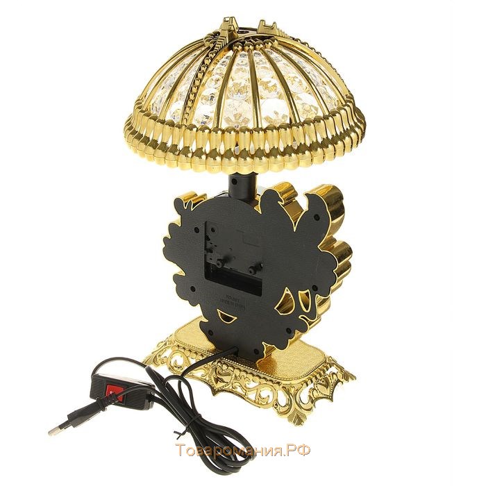 Часы - будильник "Каминные. Попугаи", с подсветкой - ночником, дискретный ход, 16 х 31 см