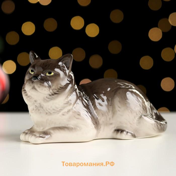 Сувенир "Британский кот" 7х6х13 см ,фарфор цвет МИКС
