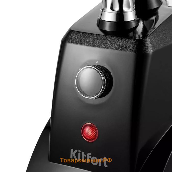 Отпариватель Kitfort КТ-9125, напольный, 2200 Вт, 3 л, 45 г/мин, чёрный