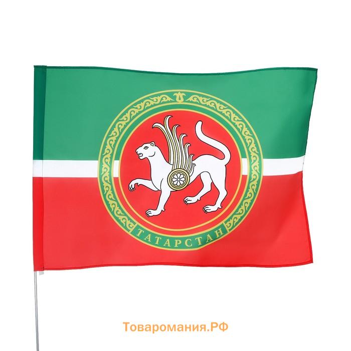 Флаг Татарстана, 90 х 135, полиэфирный шёлк, без древка