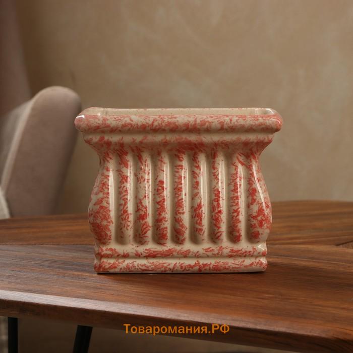 Кашпо "Античное", красное, керамика, 1 л, Иран