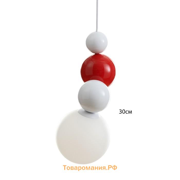 Светильник "Луиджи" LED 7Вт 3000-6000К бело-красный 12х29-129 см