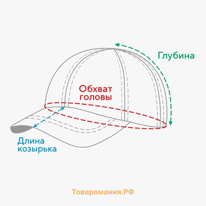 Кепка женская MINAKU "Ромашка", цвет синий, р-р 54-56