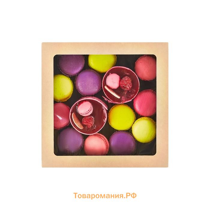 Контейнер на вынос, чёрный вельвет, 20×20×4.5 см, 1500 мл