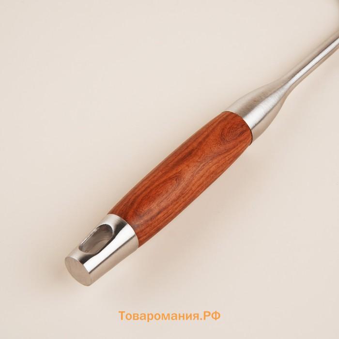 Ложка гарнирная SL Home «Рустик», 33×8 см, нержавеющая сталь, серебристая