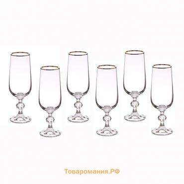 Набор бокалов для шампанского «Клаудия», 180 мл, 6 шт.