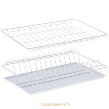 Комплект посудосушителей с поддоном для шкафа 40 см, 36,5×25,6 см, цвет белый