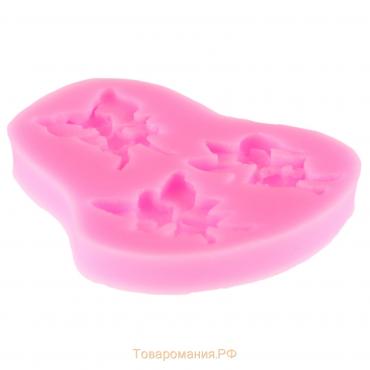 Молд «Феи», силикон, 7,5×7×1 см, цвет розовый