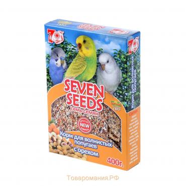 Корм Seven Seeds Special для волнистых попугаев, с орехом, 400 г