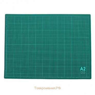 Мат для резки, 60 × 45 см, А2, цвет зелёный, DK-002