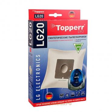 Синтетический пылесборник Topperr LG 20 для пылесосов LG Electronics, 4 шт. + 1 фильтр
