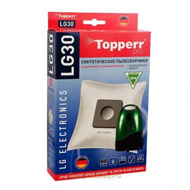 Синтетический пылесборник Topperr LG 30 для пылесосов LG Electronics, 4 шт. + 1 фильтр