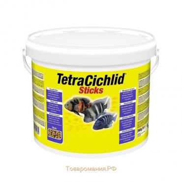 Корм TetraCichlid Sticks для рыб, гранулы, 10 л. 2,9 кг