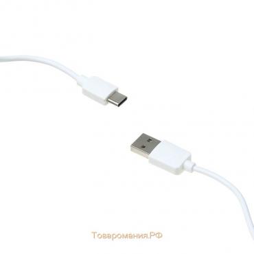 Кабель Luazon, Type-C - USB, 1 А, 1 м, белый