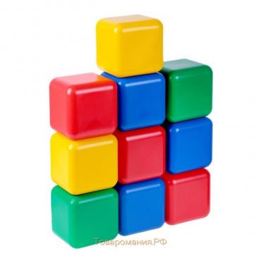 Набор цветных кубиков, 10 штук, 12 × 12 см