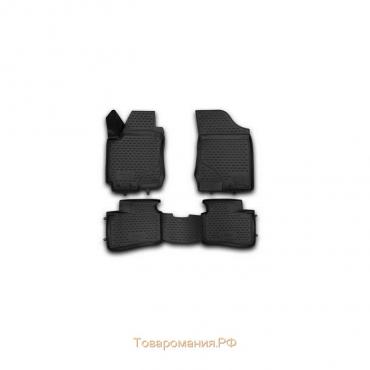 Коврики 3D в салон HYUNDAI i30 2007-2012 4 шт. (полиуретан)