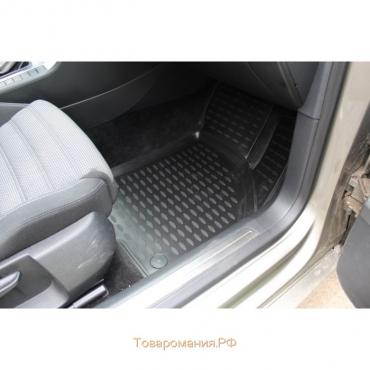 Коврики в салон VW Passat CC 02/2009-2016, 4 шт. (полиуретан, бежевые)