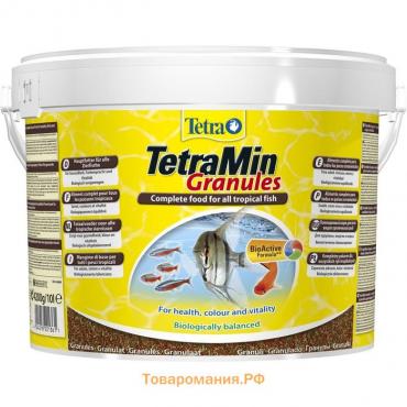 Корм TetraMin Granules для рыб, гранулы, 10 л., 4,2 кг