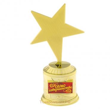 Кубок наградная фигура: звезда «Само совершенство» золото, пластик, 16,5 х 6,3 см.