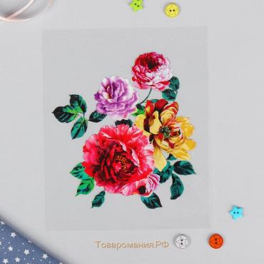 Термотрансфер «Цветы», 17 × 16 см