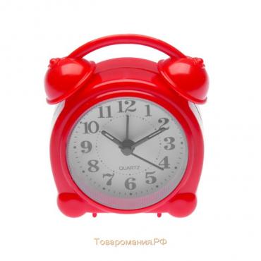 Часы - будильник настольные "Классика", дискретный ход, циферблат d-6 см, 9 х 8 см, АА