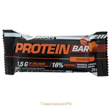 Протеиновый батончик IRONMAN Protein Bar с коллагеном, карамель, спортивное питание, 35 г