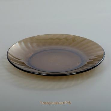 Тарелка плоская Elica, d=20,5 см, цвет коричневый
