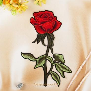 Термоаппликация «Роза», 23 × 15,5 см, цвет красный