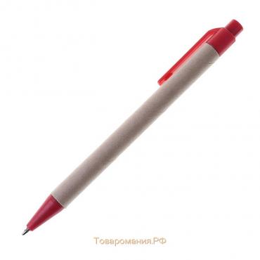 Ручка шариковая автоматическая, 0.5 мм, стержень синий, корпус крафт-картон