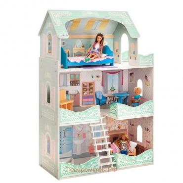 Домик кукольный Paremo «Вивьен Бэль», трёхэтажный, с мебелью