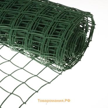 Сетка садовая, 1×20 м, ячейка квадрат 83×83 мм, пластиковая, зелёная, Greengo, в рулоне
