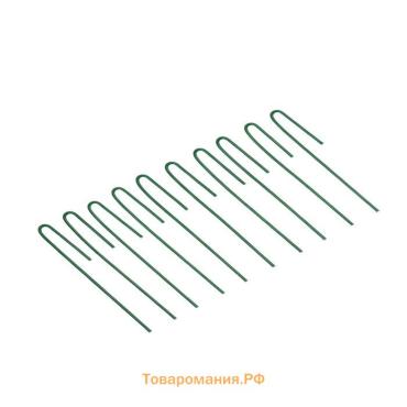 Колышек универсальный, h=20 см, ножка d=0.3 см, набор 10 шт., зелёный, Greengo