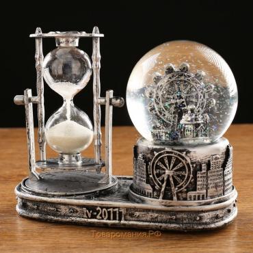 Песочные часы "Лондонское колесо обозрения", с подсветкой, 16 х 8 х 13.5 см, 3 ААА