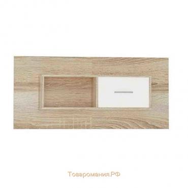 Полка навесная «Стелс», 1 дверь , 1200 × 230 × 550 мм, цвет дуб сонома / белый