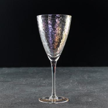Бокал стеклянный для вина Magistro «Жемчуг», 400 мл, цвет перламутровый